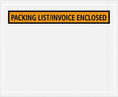 Value Collection - 1,000 Piece, 4-1/2" Long x 5-1/2" Wide, Packing List Envelope - Packing List/Invoice Enclosed, Orange - Exact Industrial Supply