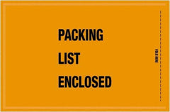 Value Collection - 1,000 Piece, 5-1/4" Long x 8" Wide, Packing List Envelope - Packing List Enclosed, Orange - Exact Industrial Supply