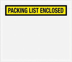 Value Collection - 1,000 Piece, 7" Long x 6" Wide, Packing List Envelope - Packing List Enclosed, Yellow - Exact Industrial Supply