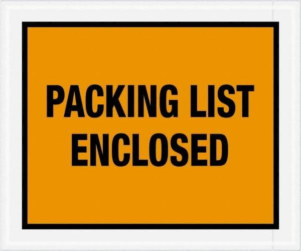 Value Collection - 500 Piece, 10" Long x 12" Wide, Packing List Envelope - Packing List Enclosed, Orange - Exact Industrial Supply