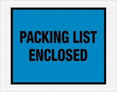 Value Collection - 1,000 Piece, 7" Long x 5-1/2" Wide, Packing List Envelope - Packing List Enclosed, Blue - Exact Industrial Supply