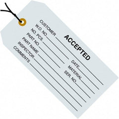 Made in USA - 4-3/4" High x 2-3/8" Long, Safety & Facility Blank Tag - Blue Cardstock - Exact Industrial Supply