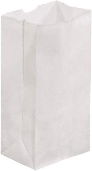 Made in USA - Kraft Grocery Bag - 3-1/2 x 2-3/8 x 6-7/8, White - Exact Industrial Supply