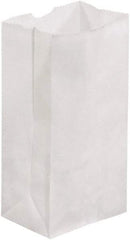 Made in USA - Kraft Grocery Bag - 3-1/2 x 2-3/8 x 6-7/8, White - Exact Industrial Supply