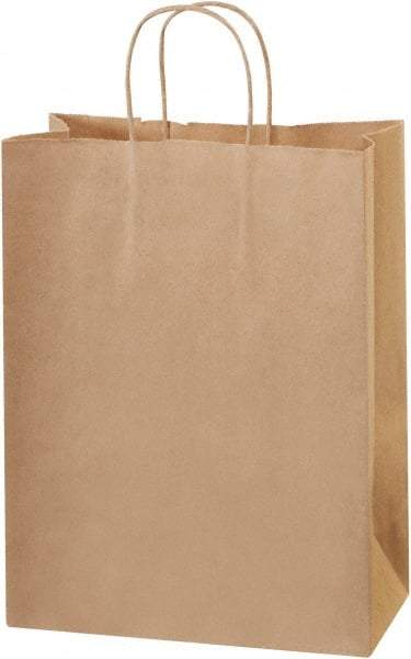 Made in USA - Kraft Grocery Bag - 10 x 5 x 13, Kraft - Exact Industrial Supply