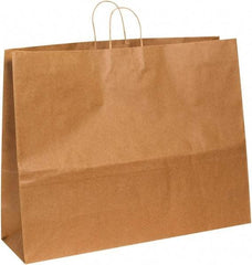 Made in USA - Kraft Grocery Bag - 24 x 7-1/4 x 18-3/4, Kraft - Exact Industrial Supply