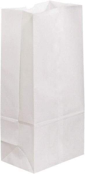 Made in USA - Kraft Grocery Bag - 7-3/4 x 4-3/4 x 16, White - Exact Industrial Supply