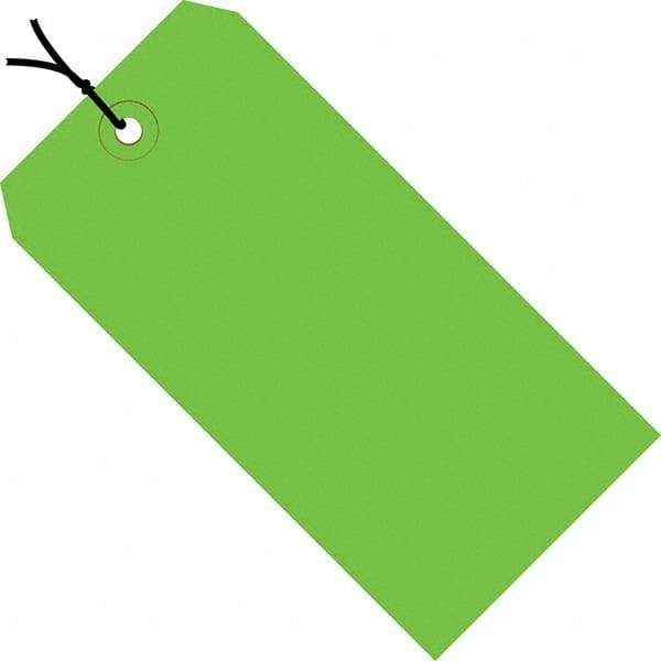 Made in USA - 5-3/4" High x 2-7/8" Long, Safety & Facility Blank Tag - Green Cardstock - Exact Industrial Supply