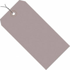 Made in USA - 6-1/4" High x 3-1/8" Long, Safety & Facility Blank Tag - Gray Cardstock - Exact Industrial Supply