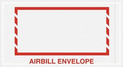 Value Collection - 1,000 Piece, 5-1/2" Long x 10" Wide, Packing List Envelope - Airbill Envelope, Red - Exact Industrial Supply