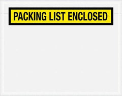 Value Collection - 1,000 Piece, 7" Long x 5-1/2" Wide, Packing List Envelope - Packing List Enclosed, Yellow - Exact Industrial Supply