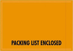 Value Collection - 1,000 Piece, 4-1/2" Long x 6" Wide, Packing List Envelope - Packing List Enclosed, Orange - Exact Industrial Supply