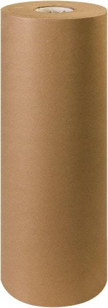 Made in USA - 600' Long x 24" Wide Roll of Recycled Kraft Paper - 60 Lb Paper Weight - Exact Industrial Supply