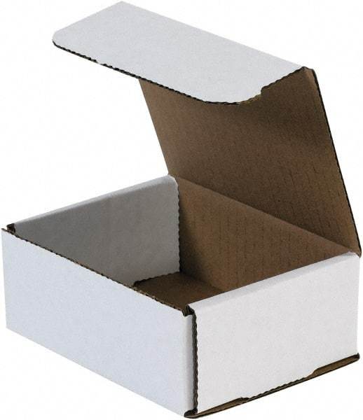 Made in USA - 4" Wide x 5" Long x 2" High Rectangle Crush Proof Mailers - 1 Wall, White - Exact Industrial Supply