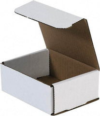 Made in USA - 7" Wide x 8" Long x 2" High Rectangle Crush Proof Mailers - 1 Wall, White - Exact Industrial Supply