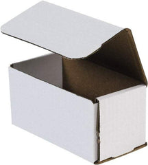 Made in USA - 5" Wide x 5" Long x 2" High Rectangle Crush Proof Mailers - 1 Wall, White - Exact Industrial Supply