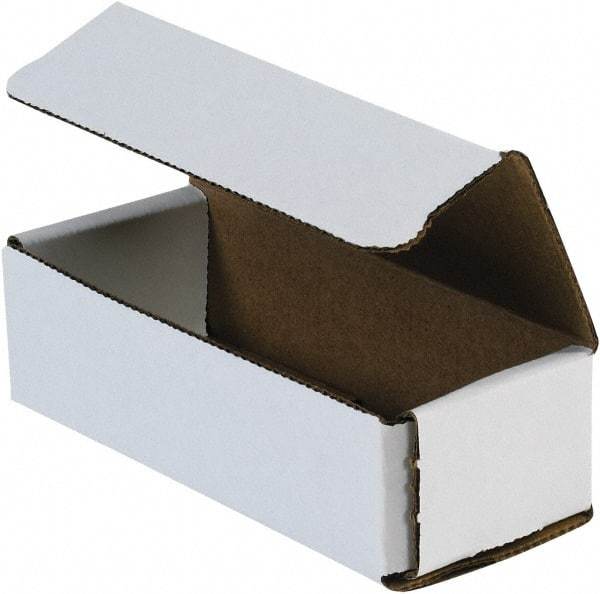 Made in USA - 6" Wide x 9" Long x 2" High Rectangle Crush Proof Mailers - 1 Wall, White - Exact Industrial Supply