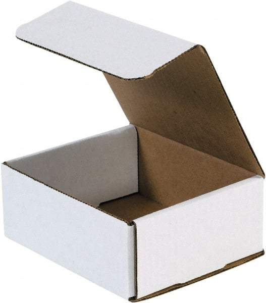 Made in USA - 5-3/8" Wide x 6-3/16" Long x 2-1/2" High Rectangle Crush Proof Mailers - 1 Wall, White - Exact Industrial Supply