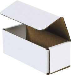 Made in USA - 4" Wide x 14" Long x 4" High Rectangle Crush Proof Mailers - 1 Wall, White - Exact Industrial Supply