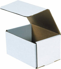 Made in USA - 6" Wide x 8" Long x 4" High Rectangle Crush Proof Mailers - 1 Wall, White - Exact Industrial Supply