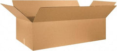Made in USA - 24" Wide x 48" Long x 12" High Rectangle Heavy Duty Corrugated Box - 2 Walls, Kraft (Color), 100 Lb Capacity - Exact Industrial Supply
