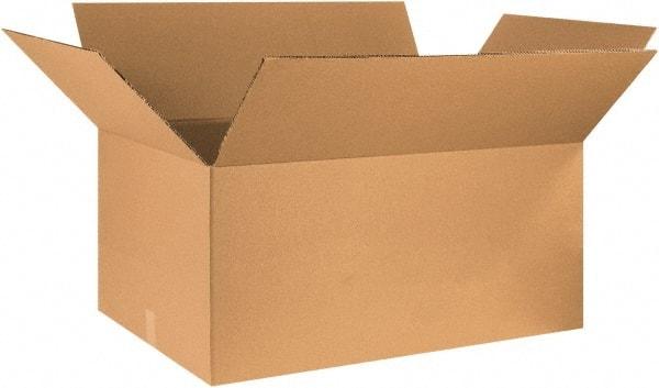 Made in USA - 18" Wide x 36" Long x 18" High Rectangle Heavy Duty Corrugated Box - 2 Walls, Kraft (Color), 100 Lb Capacity - Exact Industrial Supply