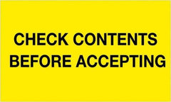 Tape Logic - 5" Long, Fluorescent Yellow Paper Shipping Label - For Multi-Use - Exact Industrial Supply