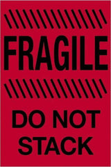 Tape Logic - 6" Long, Fluorescent Red Paper Shipping Label - For Multi-Use - Exact Industrial Supply