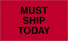 Tape Logic - 5" Long, Fluorescent Red Paper Shipping Label - For Multi-Use - Exact Industrial Supply