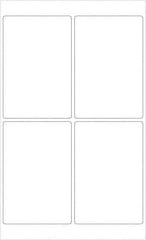 Tape Logic - 6" Long, White Paper Laser Label - For Laser Printers - Exact Industrial Supply