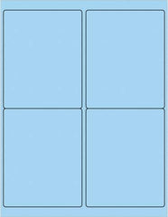 Tape Logic - 5" Long, Pastel Blue Paper Laser Label - For Laser Printers - Exact Industrial Supply