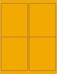 Tape Logic - 5" Long, Fluorescent Orange Paper Laser Label - For Laser Printers - Exact Industrial Supply