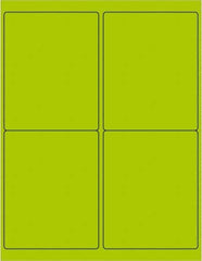 Tape Logic - 5" Long, Fluorescent Green Paper Laser Label - For Laser Printers - Exact Industrial Supply
