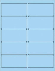 Tape Logic - 4" Long, Pastel Blue Paper Laser Label - For Laser Printers - Exact Industrial Supply