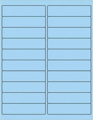 Tape Logic - 4" Long, Pastel Blue Paper Laser Label - For Laser Printers - Exact Industrial Supply