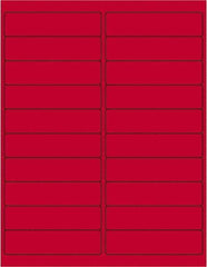 Tape Logic - 4" Long, Fluorescent Red Paper Laser Label - For Laser Printers - Exact Industrial Supply