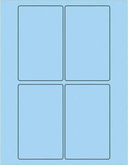 Tape Logic - 5" Long, Pastel Blue Paper Laser Label - For Laser Printers - Exact Industrial Supply