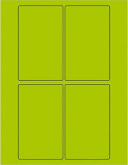 Tape Logic - 5" Long, Fluorescent Green Paper Laser Label - For Laser Printers - Exact Industrial Supply