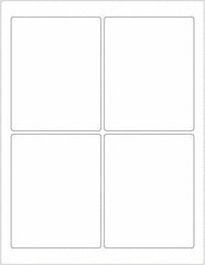 Tape Logic - 4-3/4" Long, White Paper Laser Label - For Laser Printers - Exact Industrial Supply