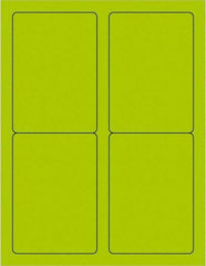 Tape Logic - 5" Long, Fluorescent Green Paper Laser Label - For Laser Printers - Exact Industrial Supply