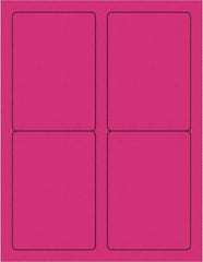 Tape Logic - 5" Long, Fluorescent Pink Paper Laser Label - For Laser Printers - Exact Industrial Supply