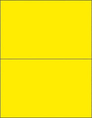 Tape Logic - 8-1/2" Long, Fluorescent Yellow Paper Laser Label - For Laser Printers - Exact Industrial Supply