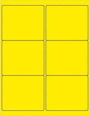 Tape Logic - 4" Long, Fluorescent Yellow Paper Laser Label - For Laser Printers - Exact Industrial Supply