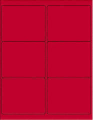 Tape Logic - 4" Long, Fluorescent Red Paper Laser Label - For Laser Printers - Exact Industrial Supply