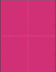 Tape Logic - 5-1/2" Long, Fluorescent Pink Paper Laser Label - For Laser Printers - Exact Industrial Supply