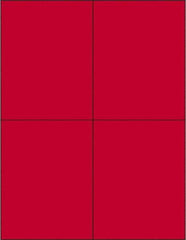 Tape Logic - 5-1/2" Long, Fluorescent Red Paper Laser Label - For Laser Printers - Exact Industrial Supply