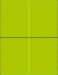 Tape Logic - 5-1/2" Long, Fluorescent Green Paper Laser Label - For Laser Printers - Exact Industrial Supply