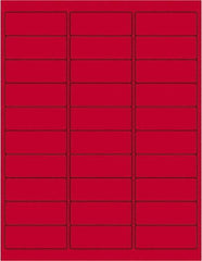 Tape Logic - 2-5/8" Long, Fluorescent Red Paper Laser Label - For Laser Printers - Exact Industrial Supply