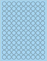 Tape Logic - 3/4" Long, Pastel Blue Paper Laser Label - For Laser Printers - Exact Industrial Supply