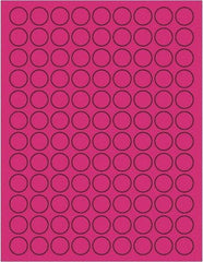 Tape Logic - 3/4" Long, Fluorescent Pink Paper Laser Label - For Laser Printers - Exact Industrial Supply